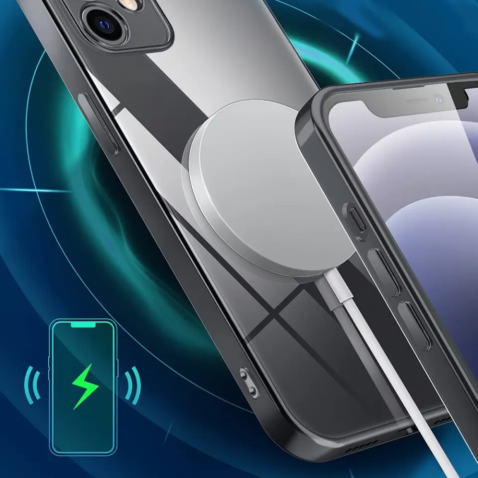 Etui Alogy TPU Luxury Case z osłonką na aparat do Apple iPhone 12 niebiesko-przezroczyste