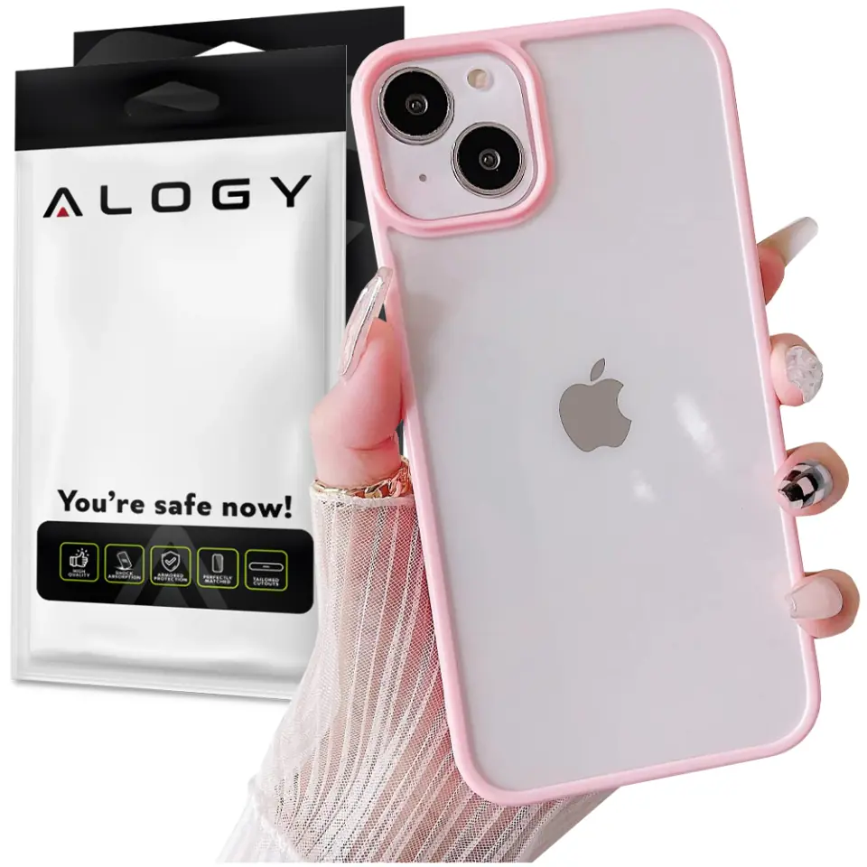 Etui ochronne obudowa Alogy Hybrid Candy Case do Apple iPhone 13 różowo-przezroczyste