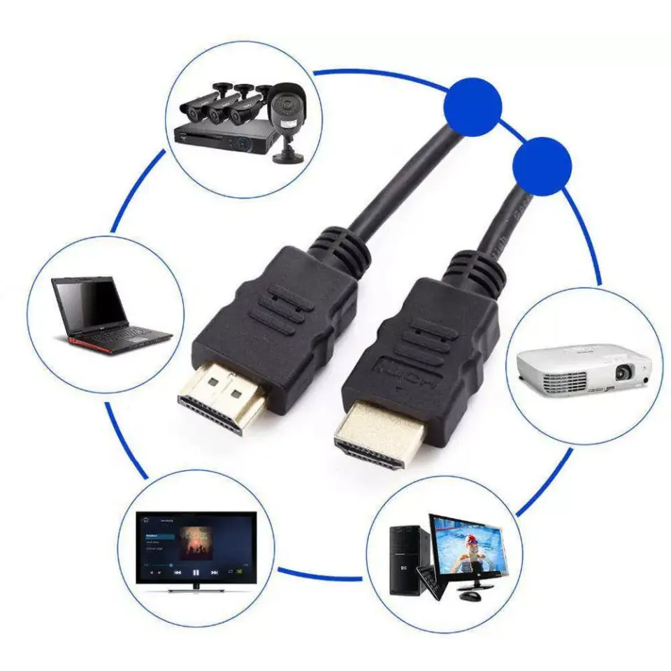 Kabel 1.5m HDMI - HDMI przewód do przesyłu HD 4K video v2.0 PVC HDTV czarny