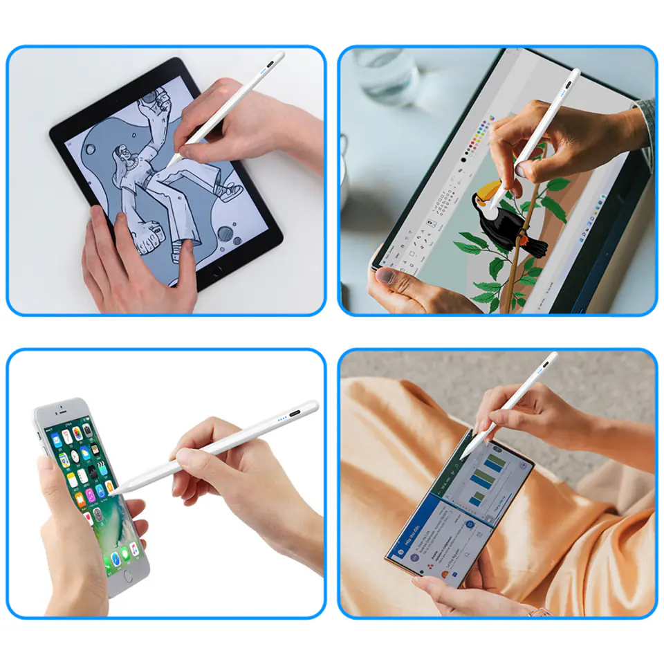 Rysik do rysowania Magnetic Pencil Precyzyjne Pióro do notowania i szkicowania do Apple iPad Pro/ Air/ Mini Biały