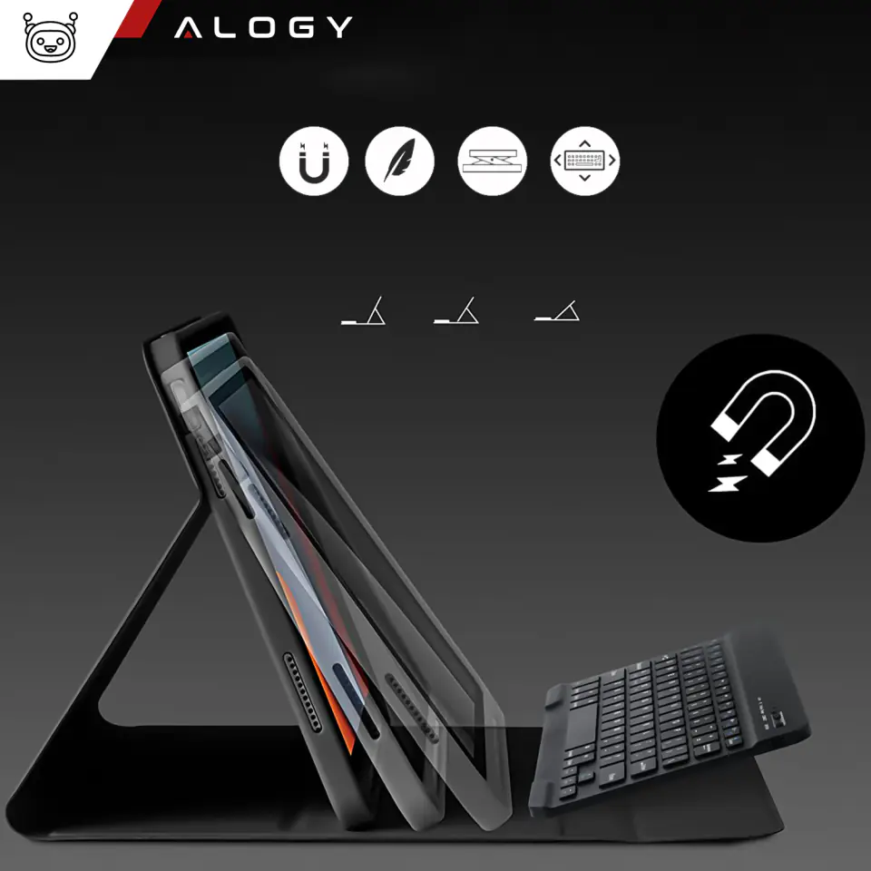 Etui ochronne z klawiatura bezprzewodowa Alogy Keyboard Case z miejscem na rysik do Apple iPad 10.9 2022 Różowe