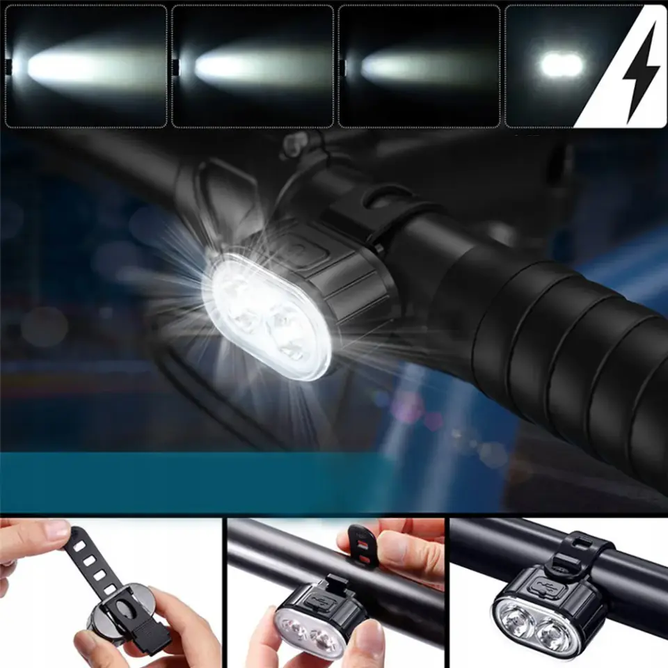 Lampka rowerowa na przód dioda LED T6  światełko przednie + tylne wodoodporne