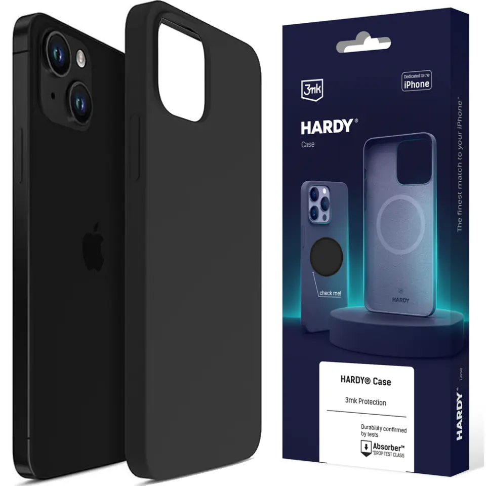 Etui na telefon 3mk do Apple iPhone 14 Plus Hardy Silicone MagCase Graphite