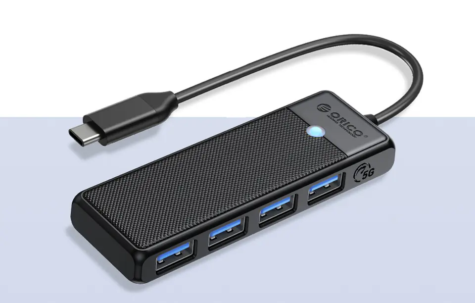 Adapter Hub 4w1 Orico USB A3.0x4 (czarny)