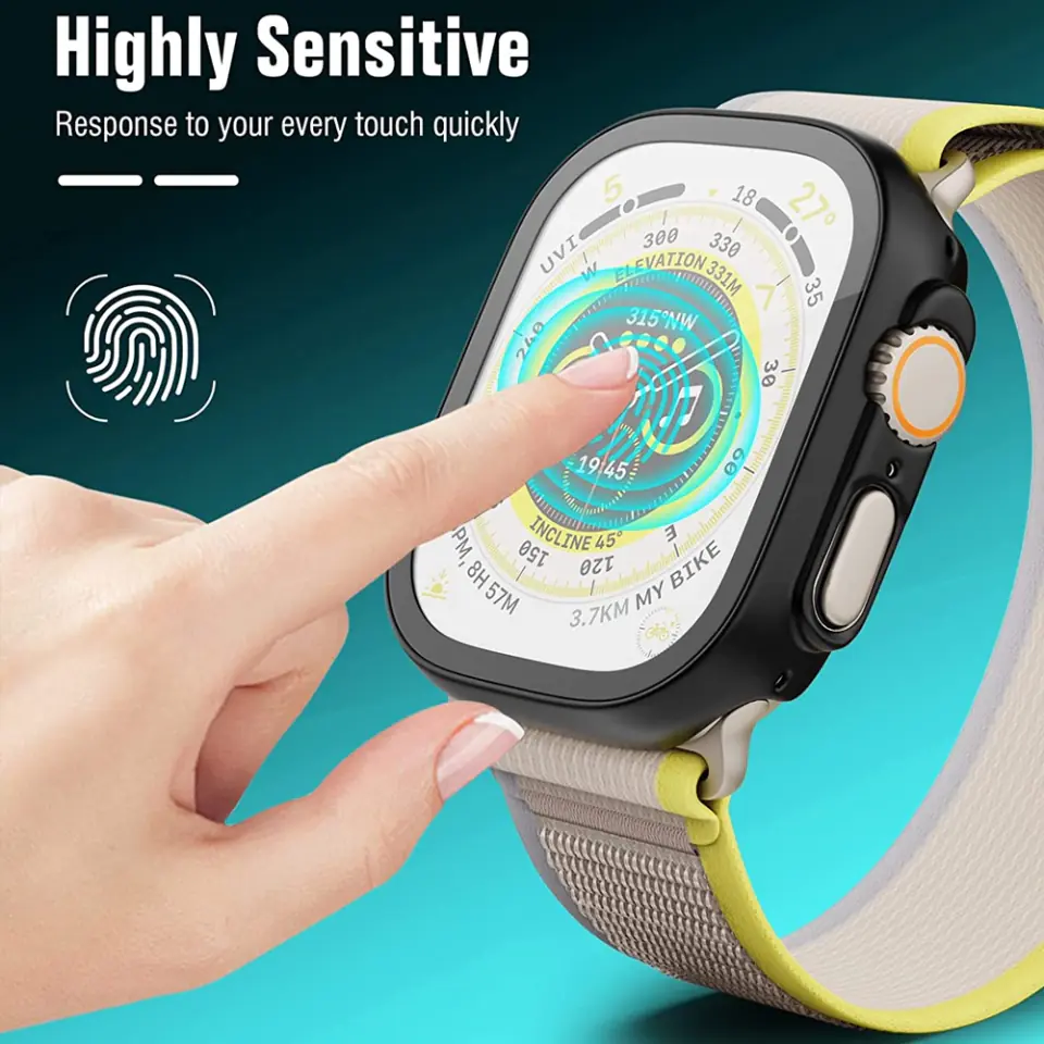 Obudowa ochronna z szkłem Alogy Protector Case 2w1 nakładka etui do Apple Watch Ultra 49mm Przezroczysta