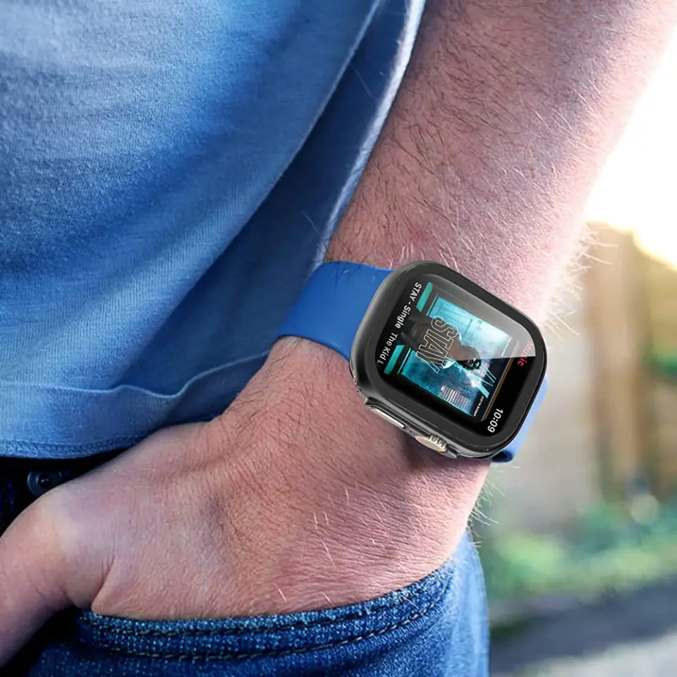 Obudowa ochronna z szkłem Alogy Protector Case 2w1 nakładka etui do Apple Watch Ultra 49mm Przezroczysta