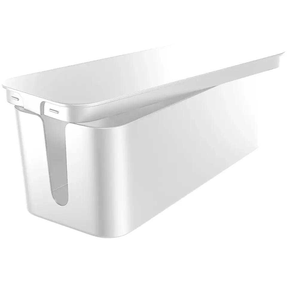 Organizer kabli biurkowy podłogowy pojemnik pudełko na kable listwy Alogy Box L 40cm duży Biały