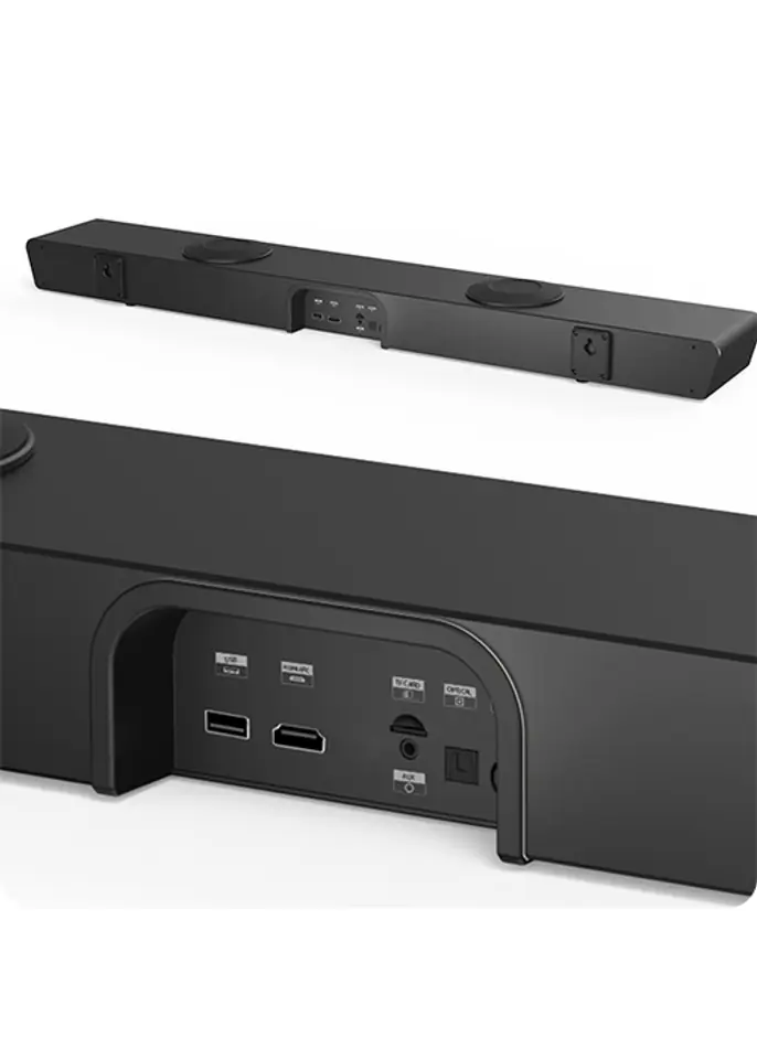 Soundbar S3SL, różne połączenia, HDMI, USB, Aux In