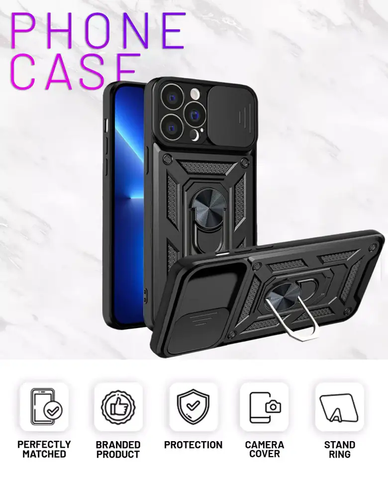 Etui Alogy Camshield Stand Ring z osłonką na aparat do Apple iPhone 13 Pro