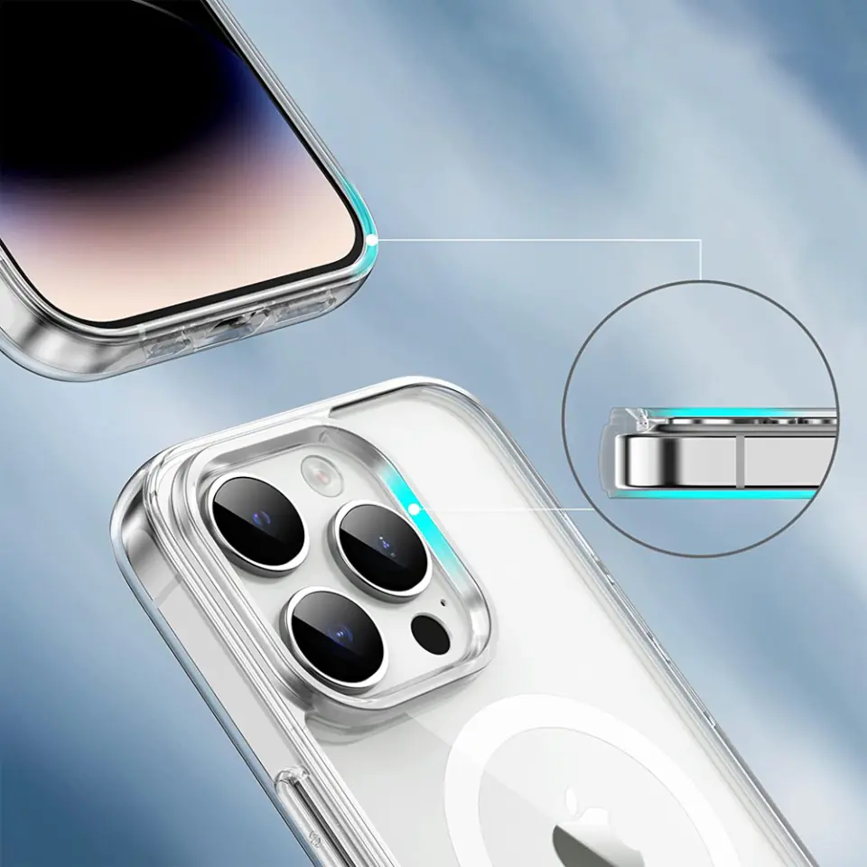 Etui do MagSafe Ultra Slim Mag Alogy do Qi do Apple iPhone 14 Pro Przezroczyste