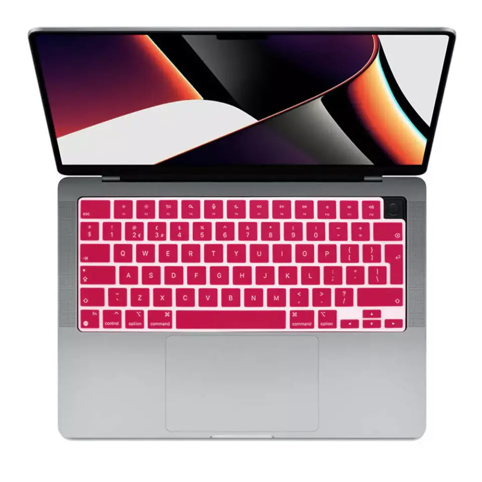 Nakładka ochronna Alogy silikonowa na klawiaturę do Apple Macbook Pro 14/16 M1 2021 Różowa