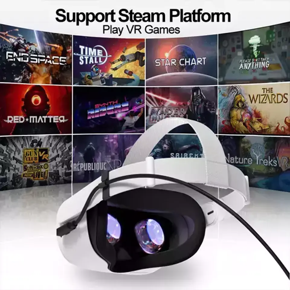 Kabel do okularów VR Alogy przewód USB do USB Type-C 5m do Oculus Link Quest 1 2 3 Czarny