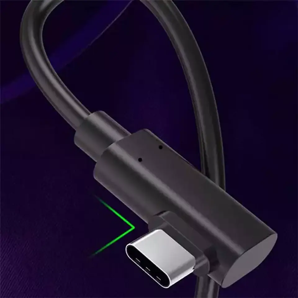 Kabel do okularów VR Alogy przewód USB do USB Type-C 5m do Oculus Link Quest 1 2 3 Czarny