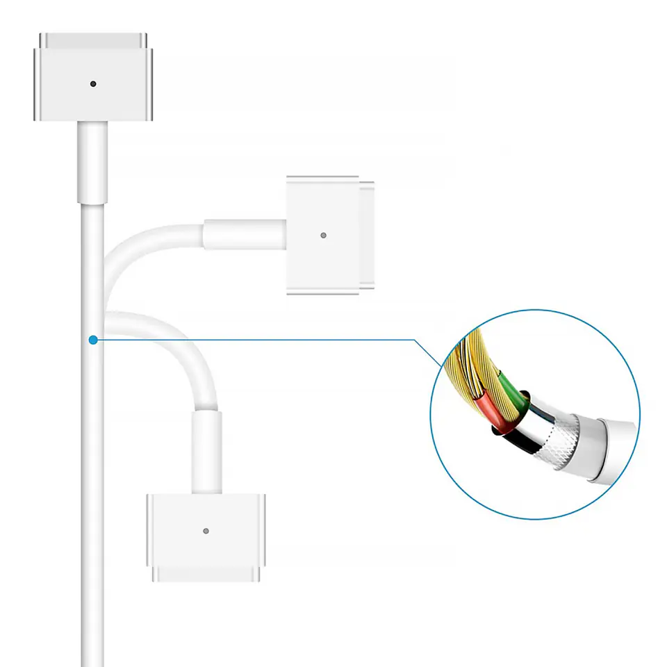 Ładowarka zasilacz do Apple MacBook Air Pro MagSafe 2 T-type 85W Alogy Charger Biała