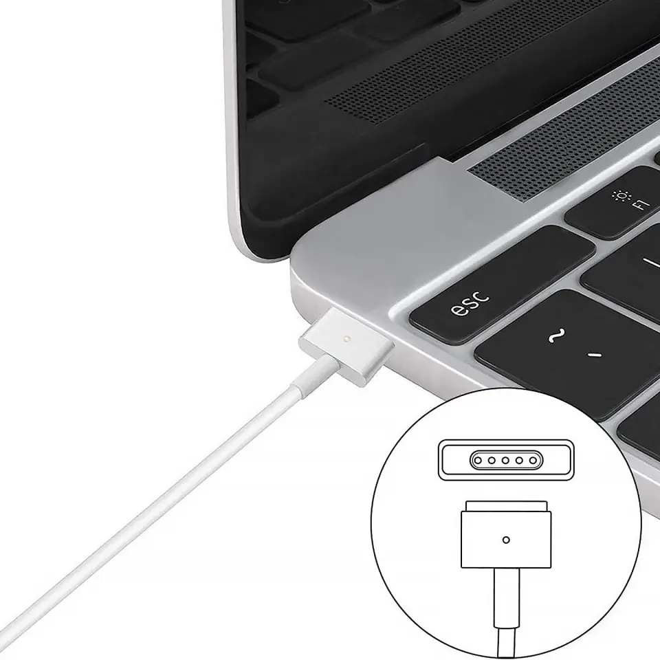 Ładowarka zasilacz do Apple MacBook Air Pro MagSafe 2 T-type 85W Alogy Charger Biała