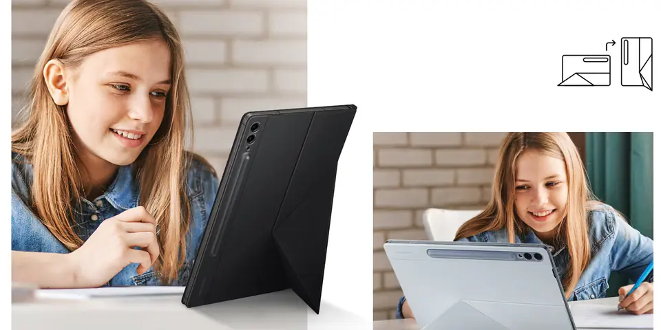 Etui Samsung EF-BX810PBEGWW Tab S10+ /   S9+ / S9 FE+ czarny/black Smart Book Cover