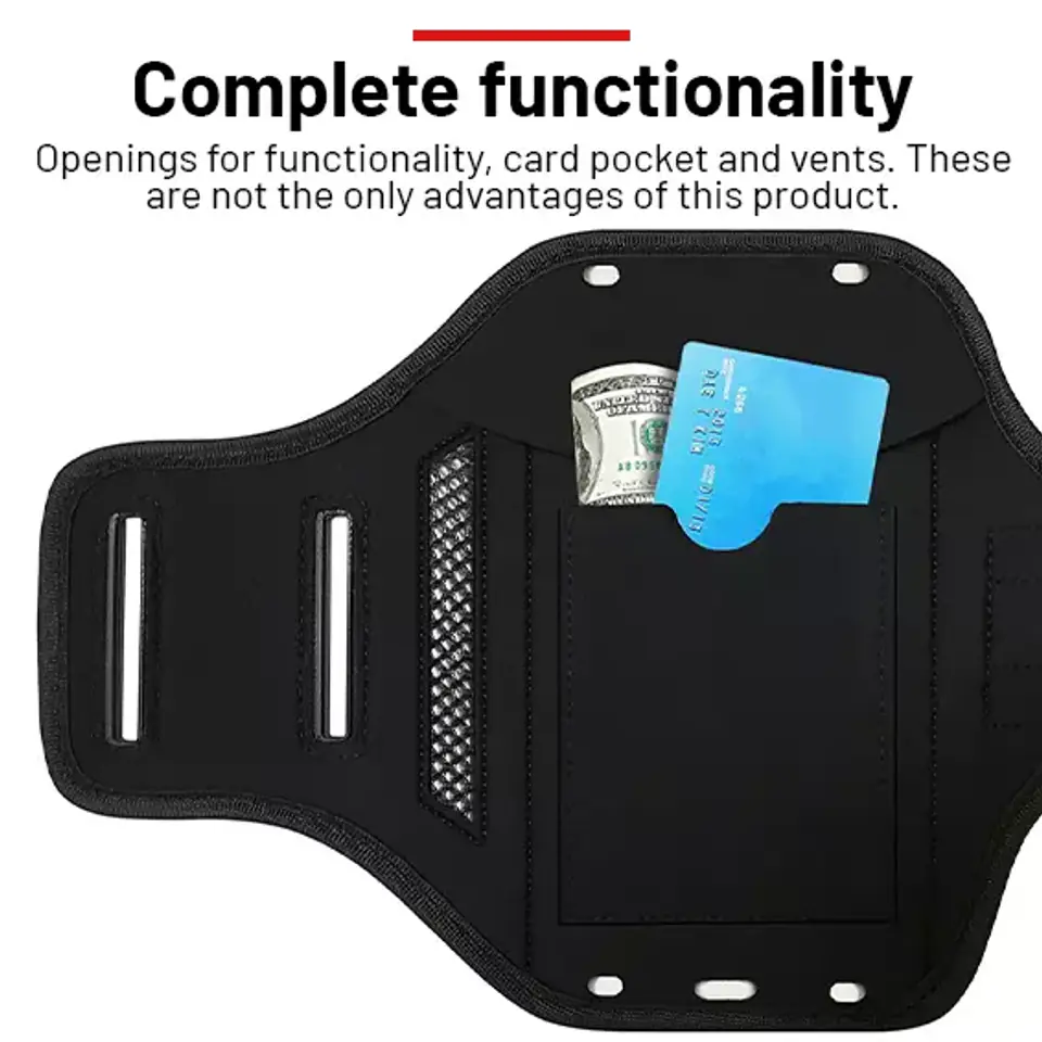 Etui do biegania Alogy WaterProof Sport ArmBand wodoodporna opaska na ramię do telefonu 6.7 cali Czarna