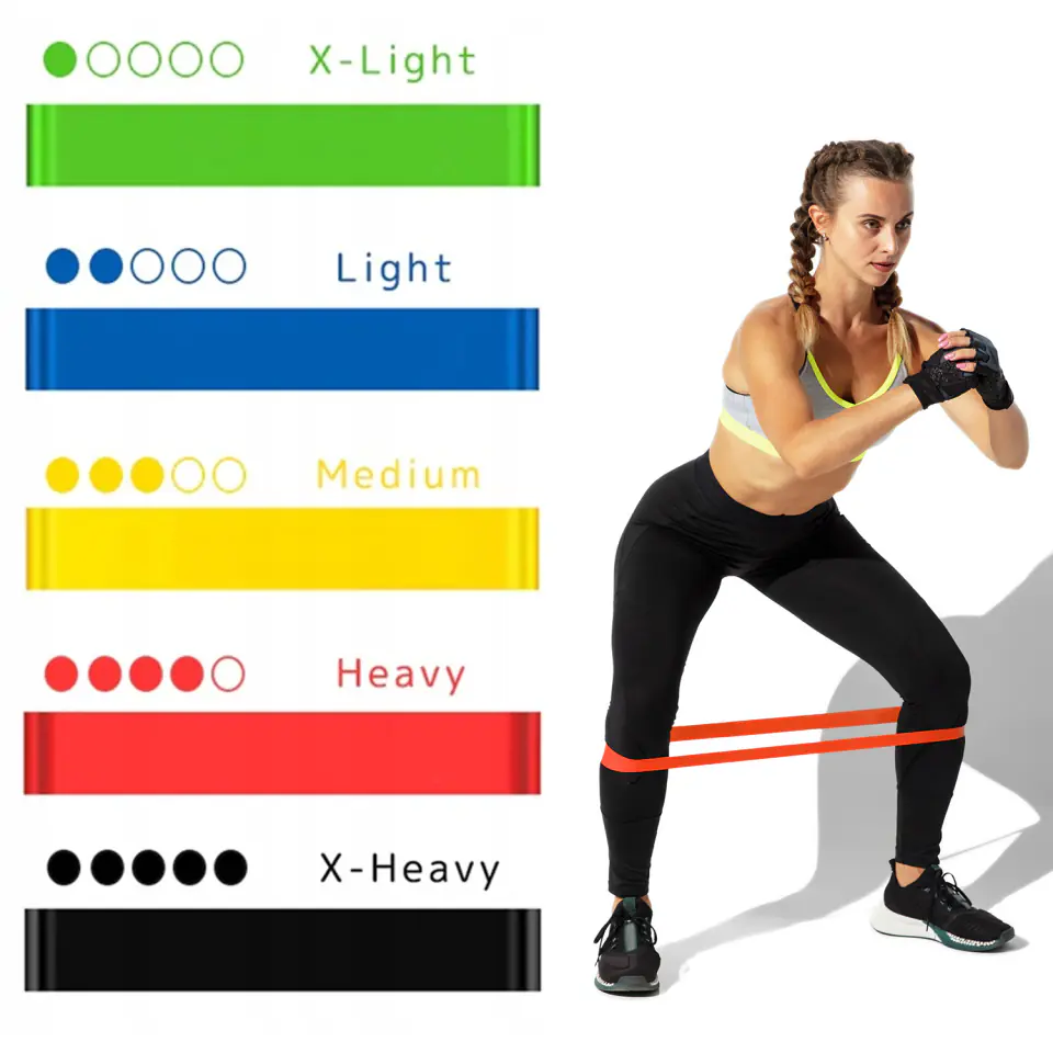Gumy do ćwiczeń Zestaw 5 sztuk Fitness Gumy taśmy Mini Band