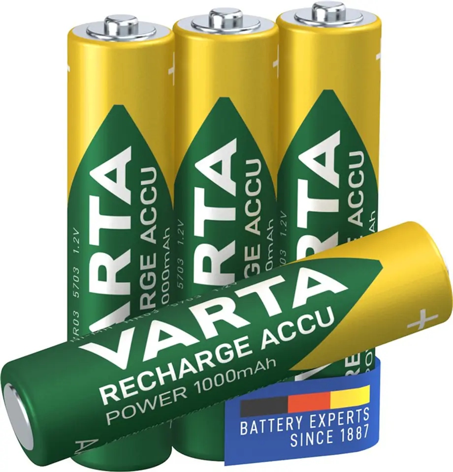 Zestaw akumulatorków AAA Varta 1000mAh, Ni-MH