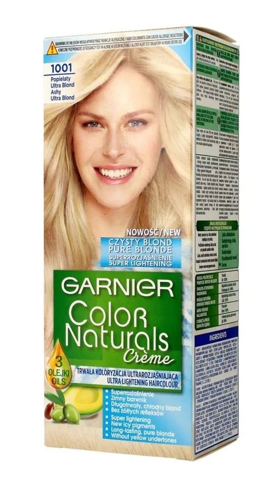 Garnier Color Naturals Krem koloryzujący nr 1001 Popielaty Ultra Blond ...