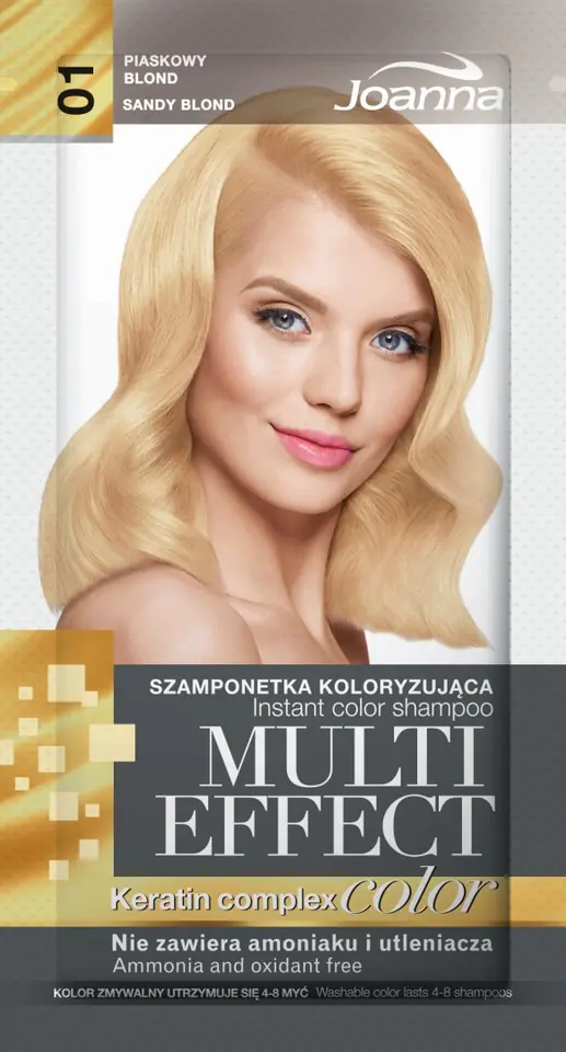 Joanna Multi Effect Color Keratin Complex Shampoo 01 Sand Blonde 35g Wasserman.eu