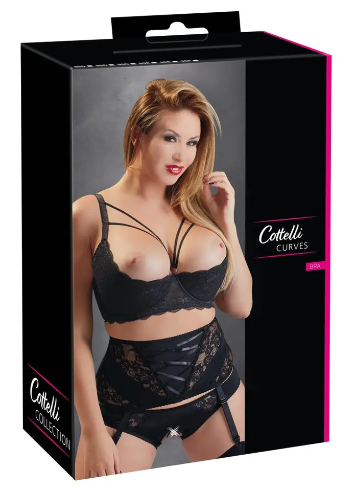 Cottelli Sexy lingerie Collection 1/4 Bra Set, Womens underwear