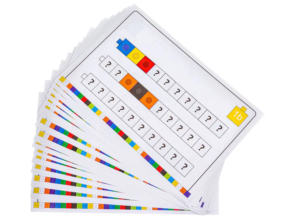 Klocki, Układanka + Karty Gra Logiczna, Nauka Liczenia I Matematyki,