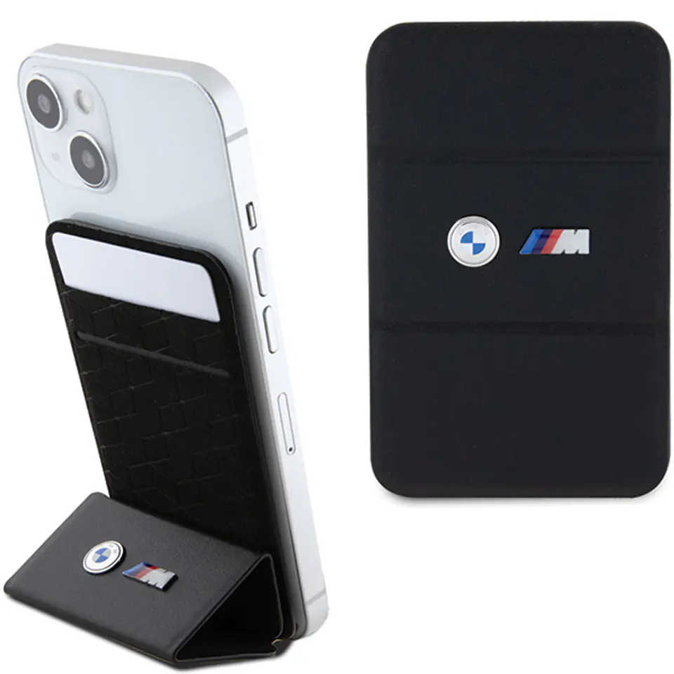 Wallet BMW Card Slot Stand BMWCSMMPGKczarny/black MagSafe M Edition Collection