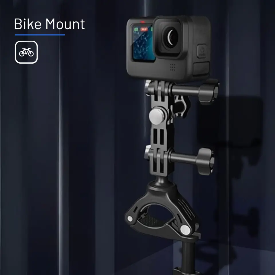 Uchwyt rowerowy do GoPro Hero 11 10 9 8 DJI Action do kamer na kierownicę motocykl rower JX-005 czarny