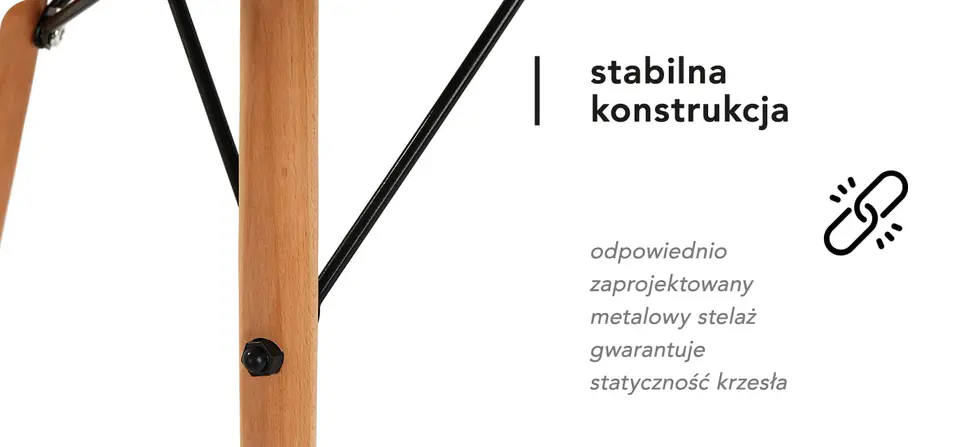 4Rico Krzesło skandynawskie QS-185 eco skóra białe