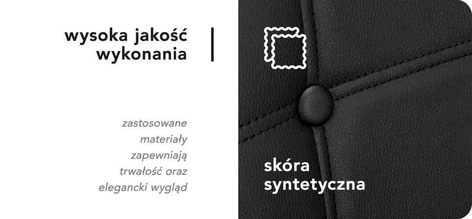 4Rico Krzesło skandynawskie QS-185 eco skóra czarne