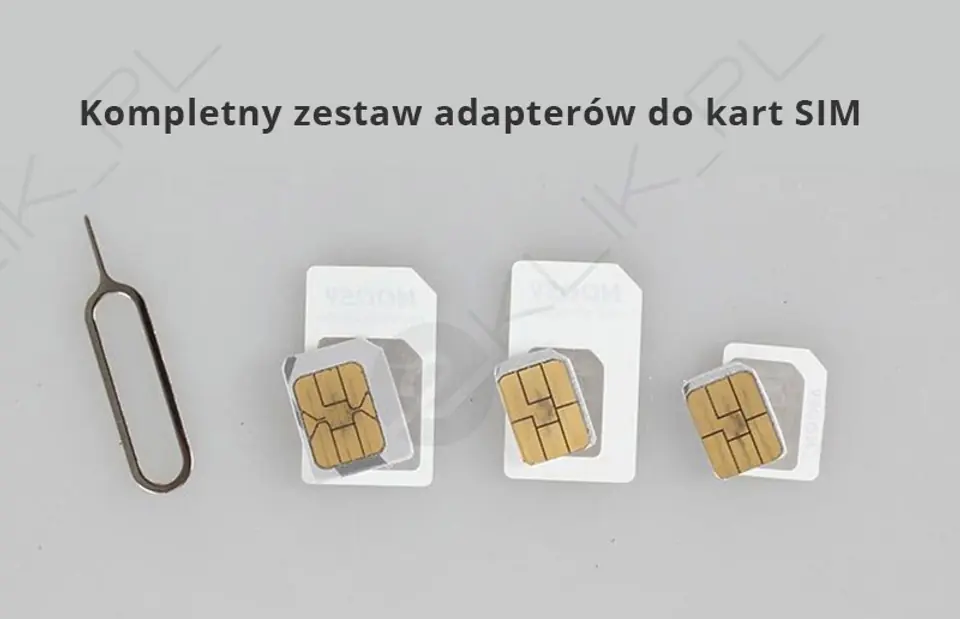 Zestaw adapterów Noosy do kart SIM + kluczyk biały