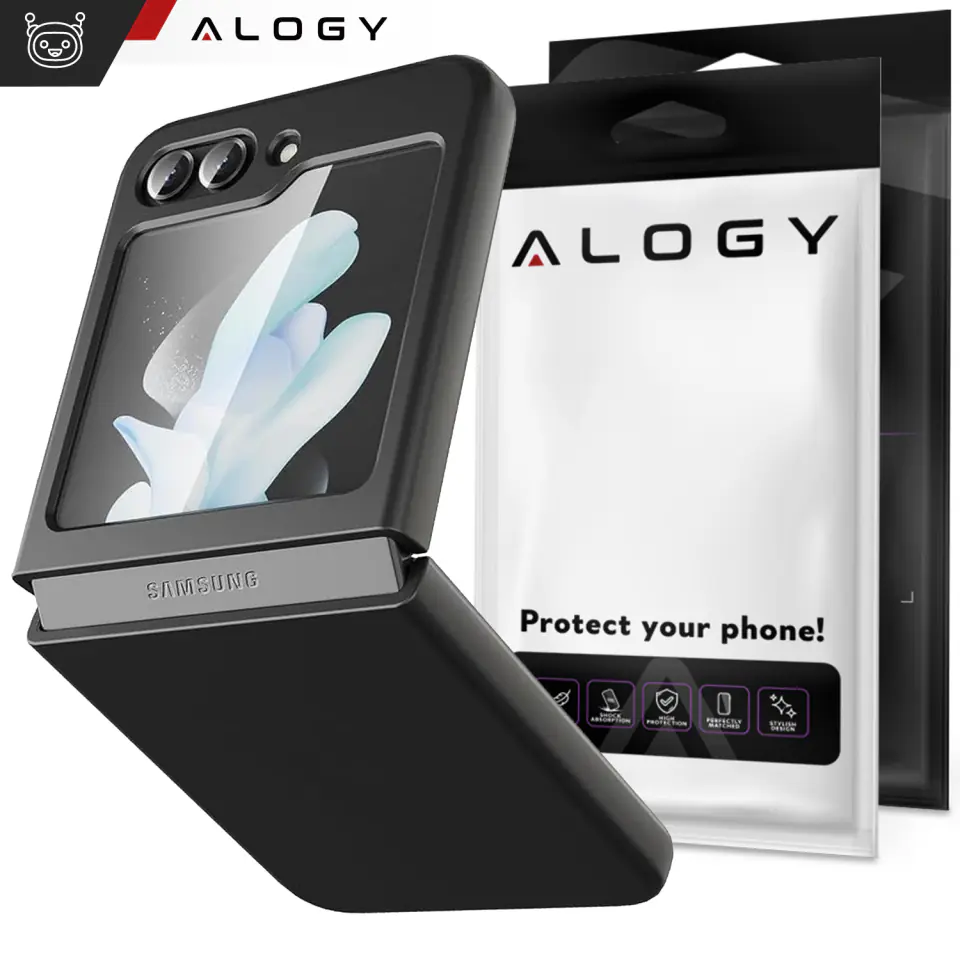 Etui do Samsung Galaxy Z Flip 5 Case Thin obudowa na telefon Alogy ochronne matowe Czarny