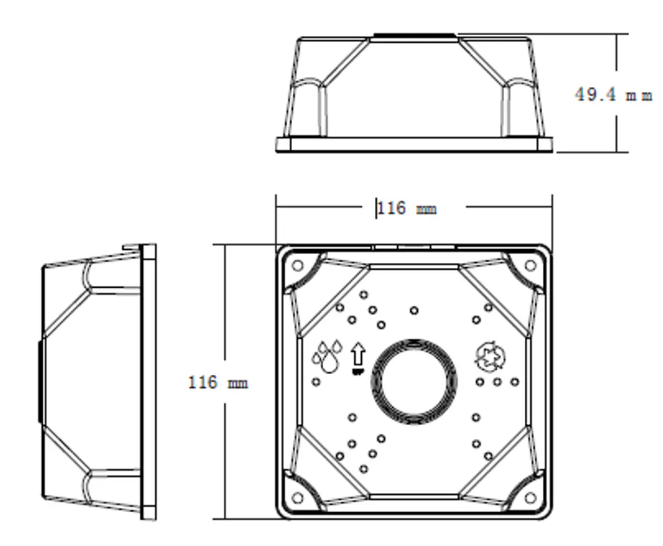Puszka do kamer plastik BL-D116