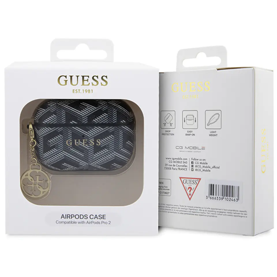 Guess GUAP2PGCE4CK AirPods Pro 2 (2022/2023) cover czarny/black GCube Charm
