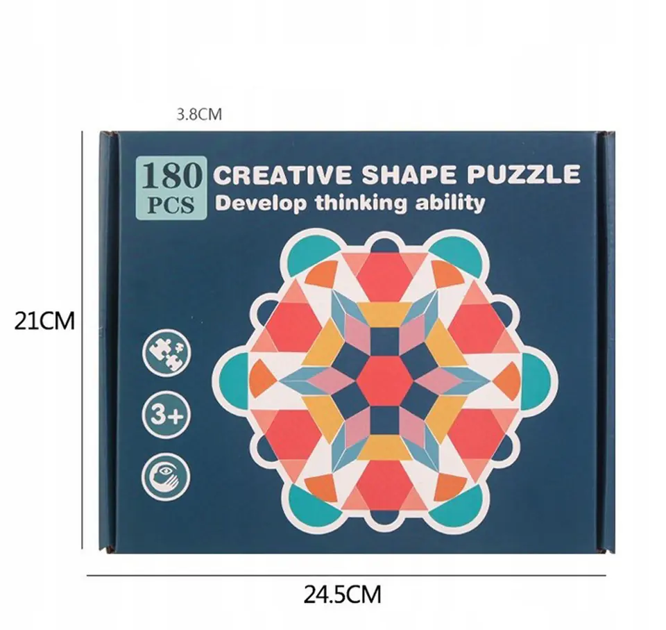 UKŁADANKA KLOCKI PUZZLE DREWNIANE MONTESSORI 180 el.