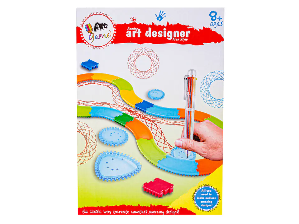 SPIROGRAF, Zestaw Do Rysowania Z Torem Do Ułożenia, Szablony, Długopis