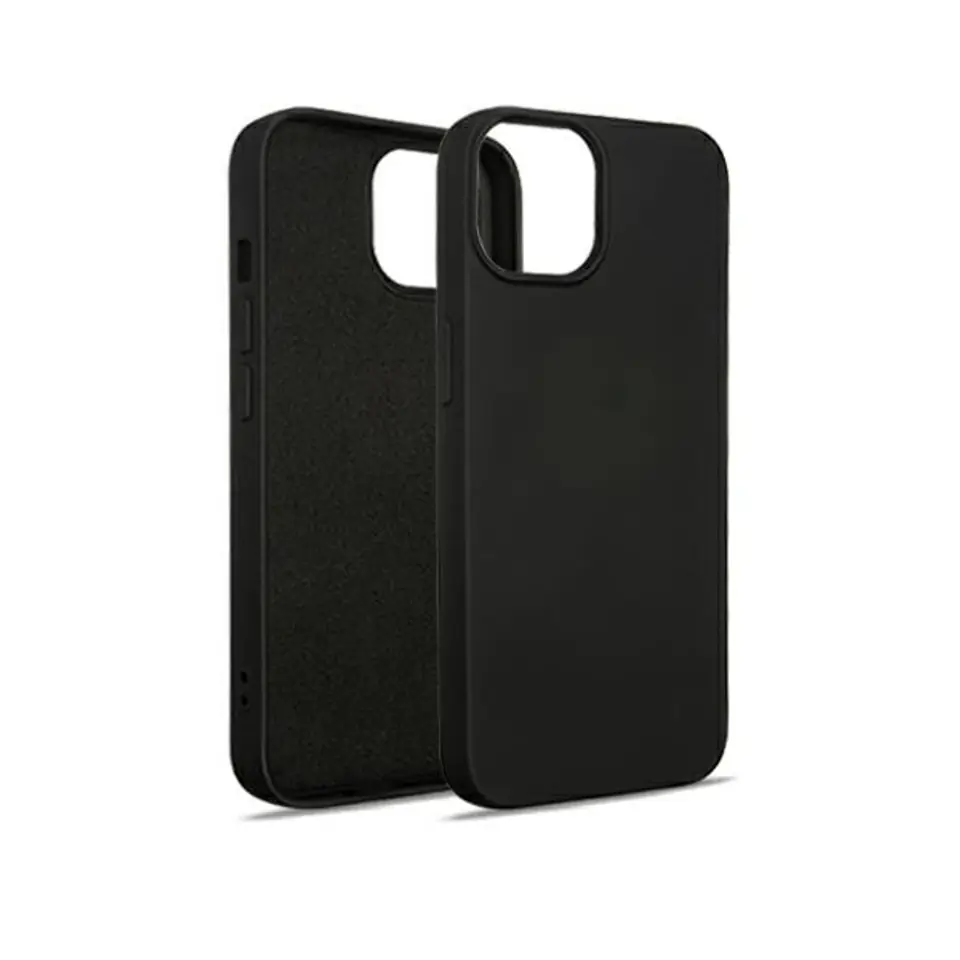 Beline Etui Silicone iPhone 15 6.1"czarny/black