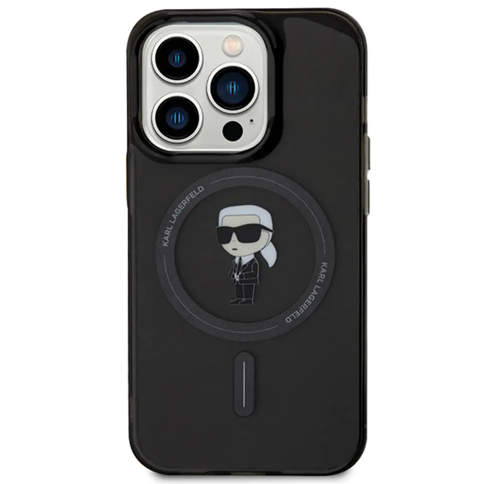 Karl Lagerfeld KLHMP14SHFCKNOK iPhone 14/ 15 / 13 6.1" czarny/black hardcase IML Ikonik MagSafe