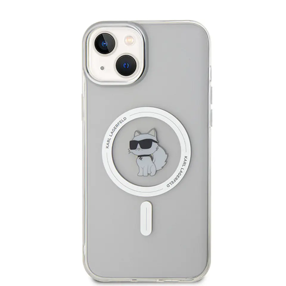 Karl Lagerfeld KLHMP15SHFCCNOT iPhone 15 / 14 / 13 6.1" transparent hardcase IML Choupette MagSafe