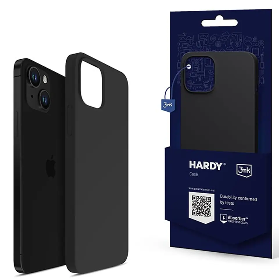 3MK Hardy Case iPhone 15 / 14 / 13 6.1" grafitowy/graphite MagSafe
