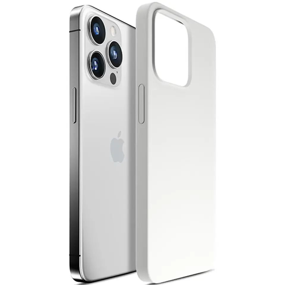 3MK Hardy Case iPhone 15 Plus / 14 Plus 6.7" srebrno-biały/silver-white MagSafe