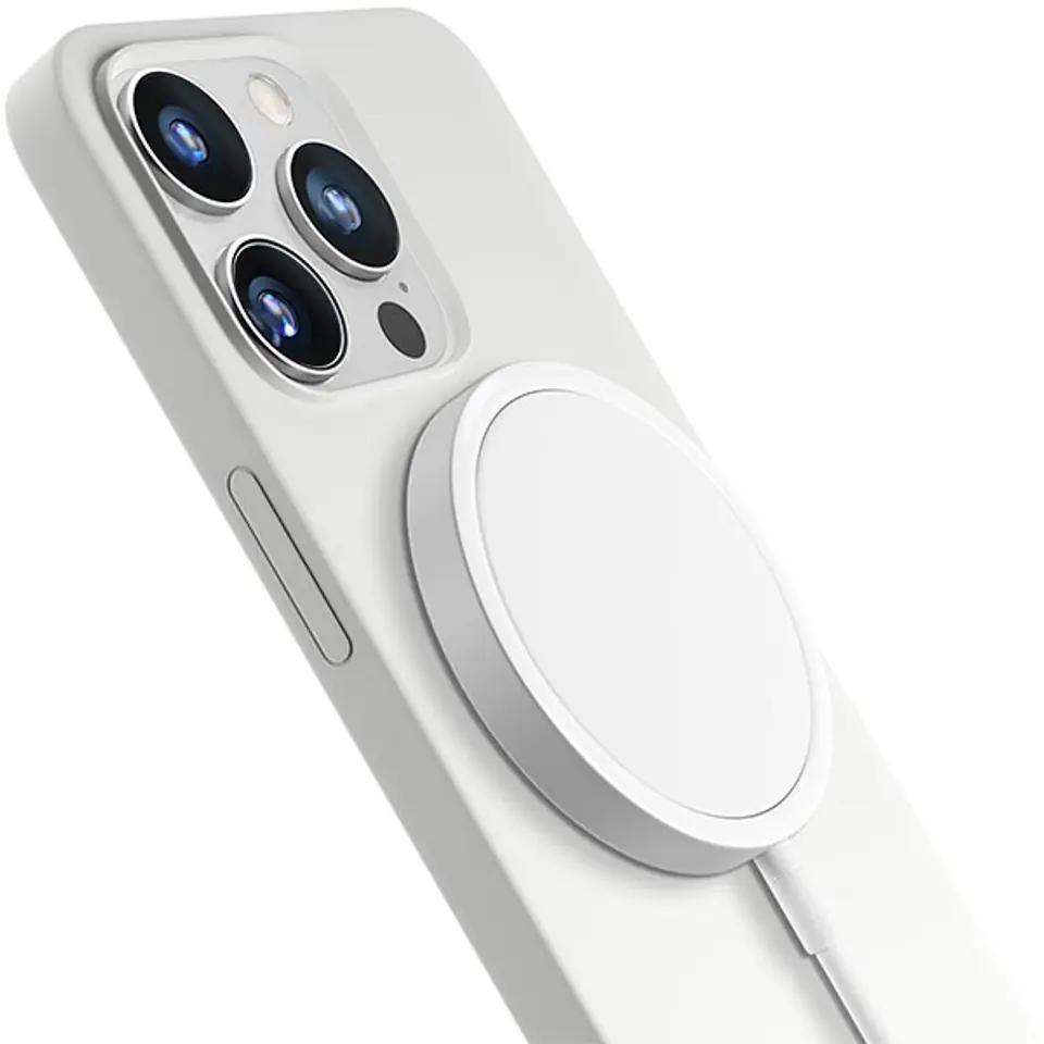 3MK Hardy Case iPhone 15 Pro Max 6.7"srebrno-biały/silver-white MagSafe