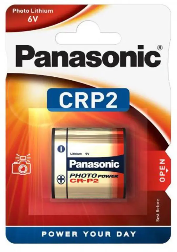 Bateria litowa, CR-P2, CR-P2, 6V, Panasonic, blistr, 1-pack