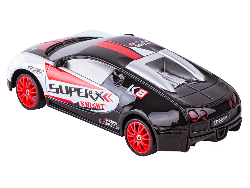 Samochód Do Driftu, Auto RC Drift 1:24 2,4 GHz 4WD CZARNO-BIAŁE BUGATTI