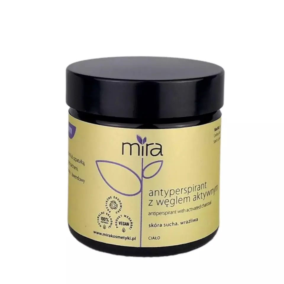 Mira Natural antiperspirant cream with activated charcoal 50g