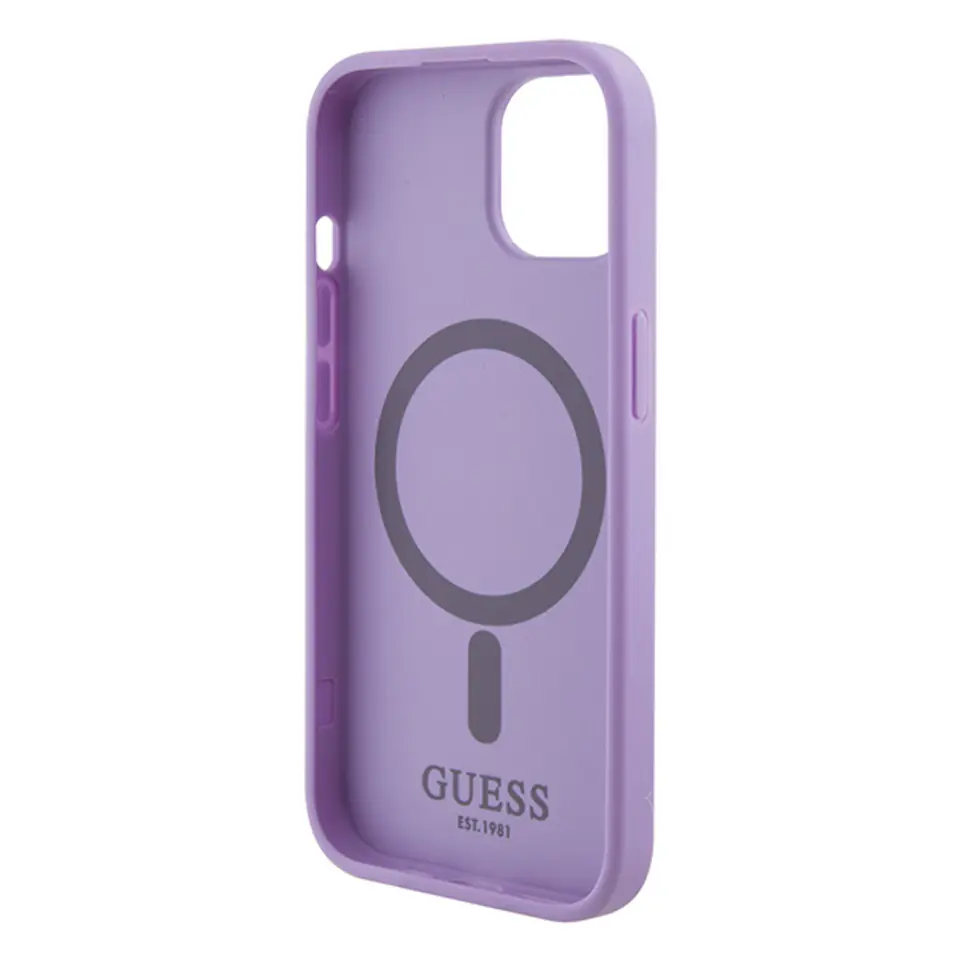 Guess GUHMP16SPSAHMCU iPhone 16 16 6.1" fioletowy/purple hardcase Saffiano MagSafe