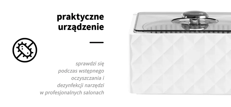 Myjka ultradźwiękowa AD-3000 poj. 0,45 L 35W Biała