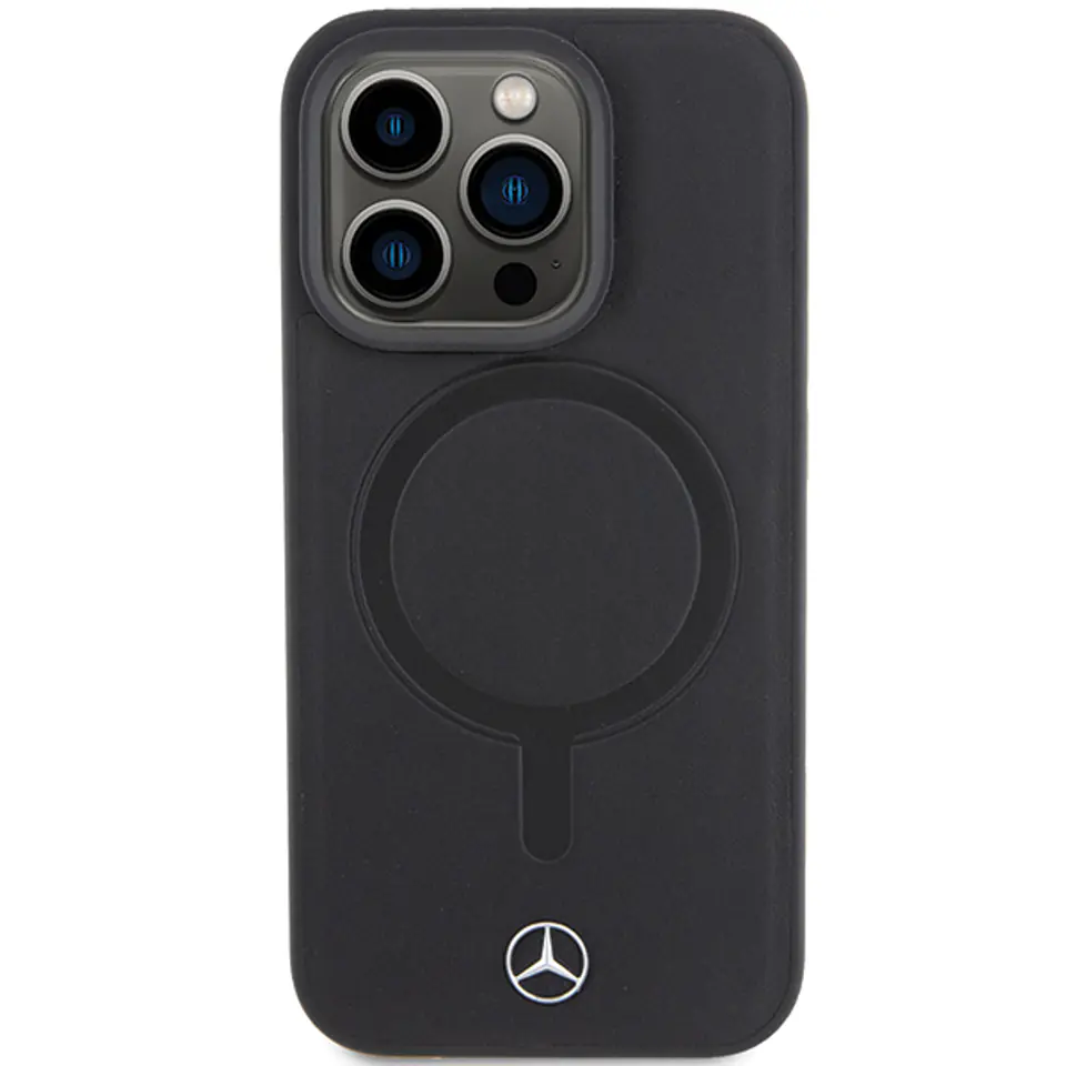 Mercedes MEHMP15X23RCMK iPhone 15 Pro Max 6.7" czarny/black hardcase Smooth Leather MagSafe