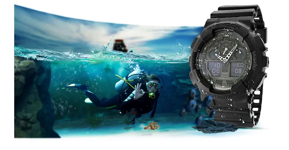 Zegarek Męski CASIO G-SHOCK GA-100-1A1ER 20 Bar Do nurkowania + BOX